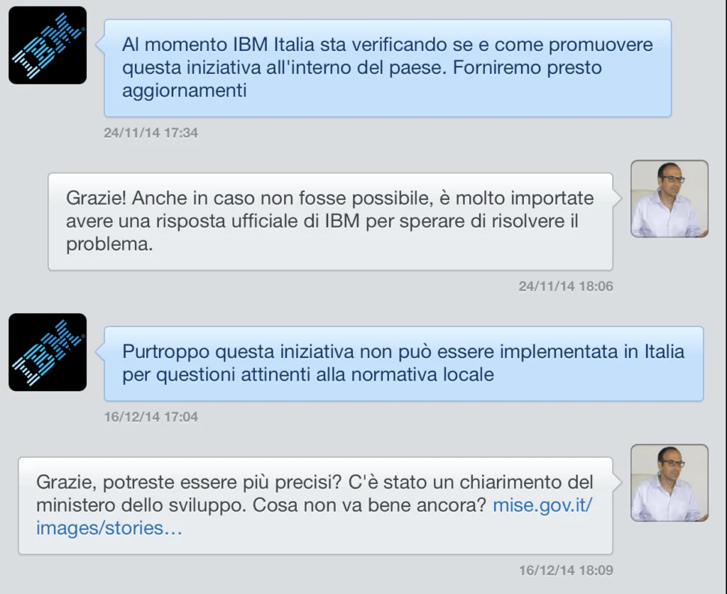 Risposta ibm e mie domande