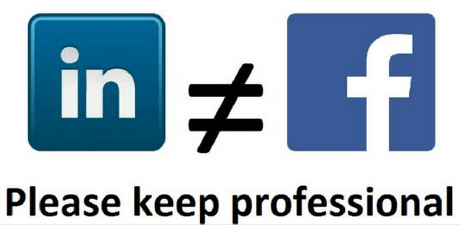 Linkedin non è Facebook, per favore rimani professionale